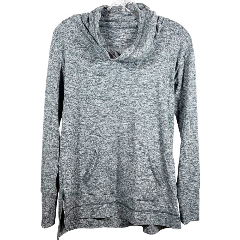 Aerie pullover size S cowl neck Thumbholes heather gray